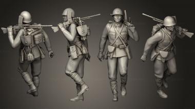 Military figurines japan soldiers 203 3d model